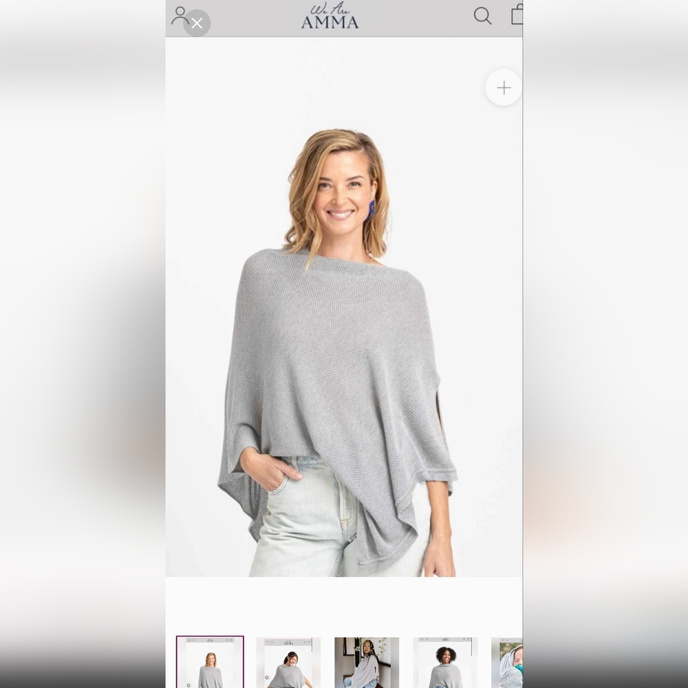 We are Amma Cocoon grey nursing cover